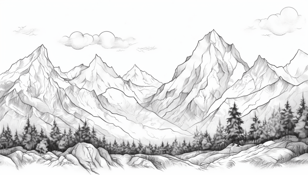 Free mountain coloring pages