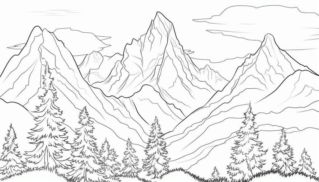 Free mountain coloring pages