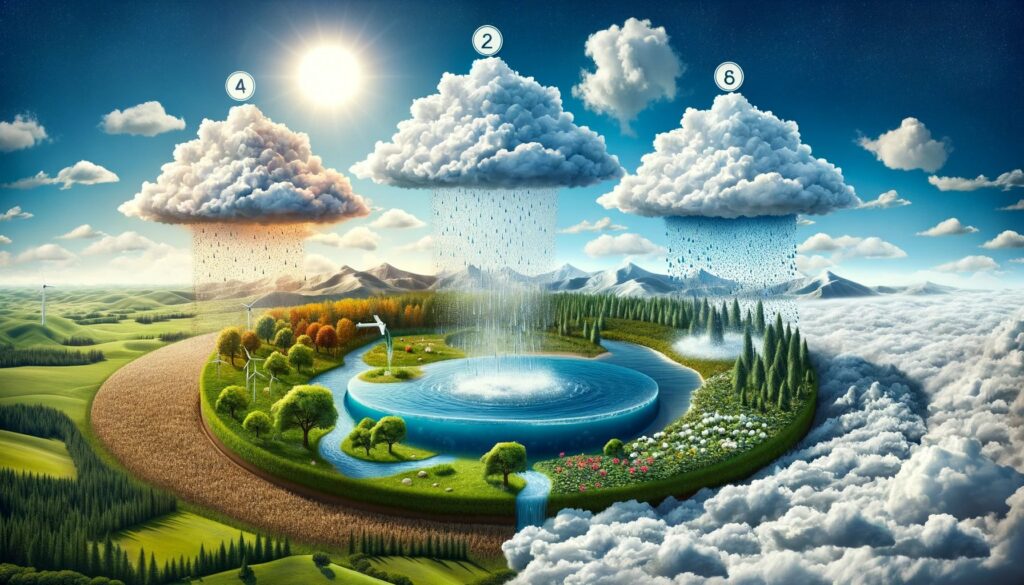 What are the 4 Steps of the Precipitation Cycle