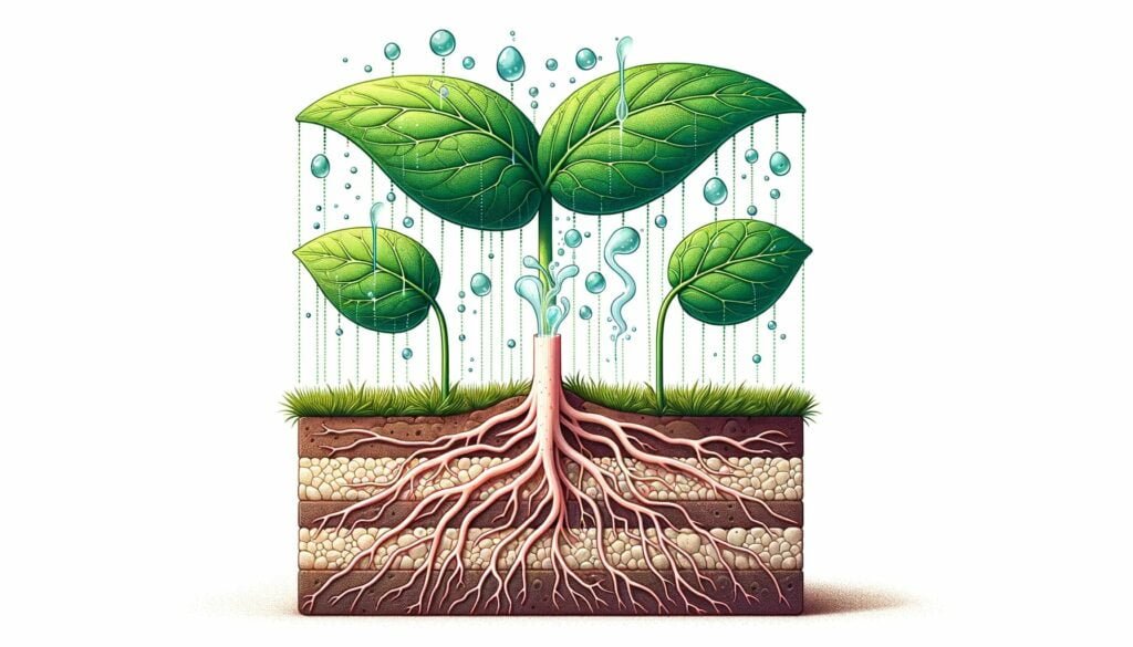 Where does transpiration of water occur