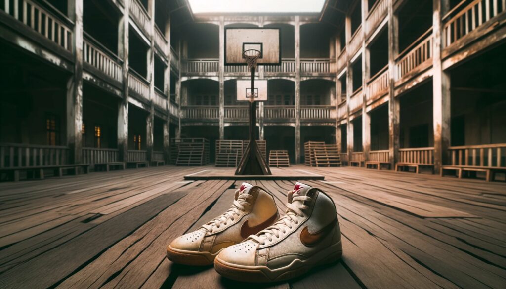 Who wore the first Nike basketball shoe
