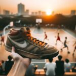 Who wore the first Nike basketball shoe