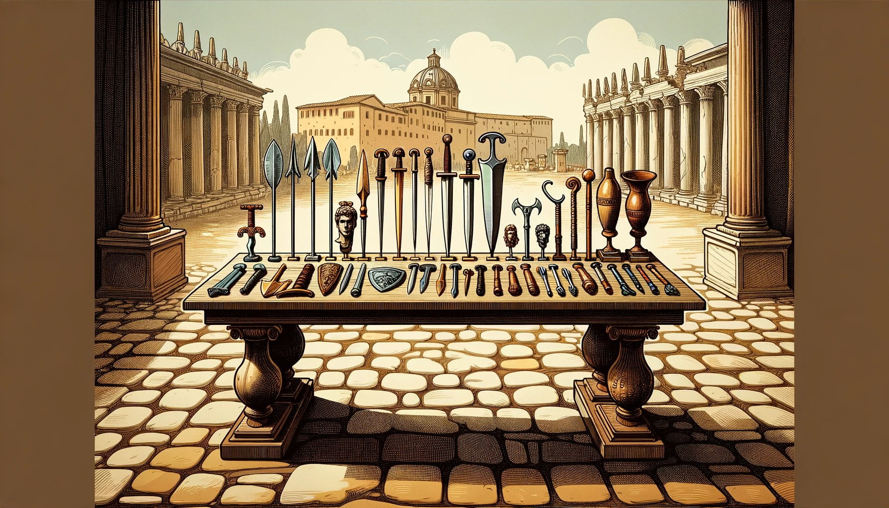 ancient rome weapons