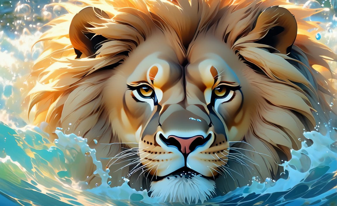 Do lions like water