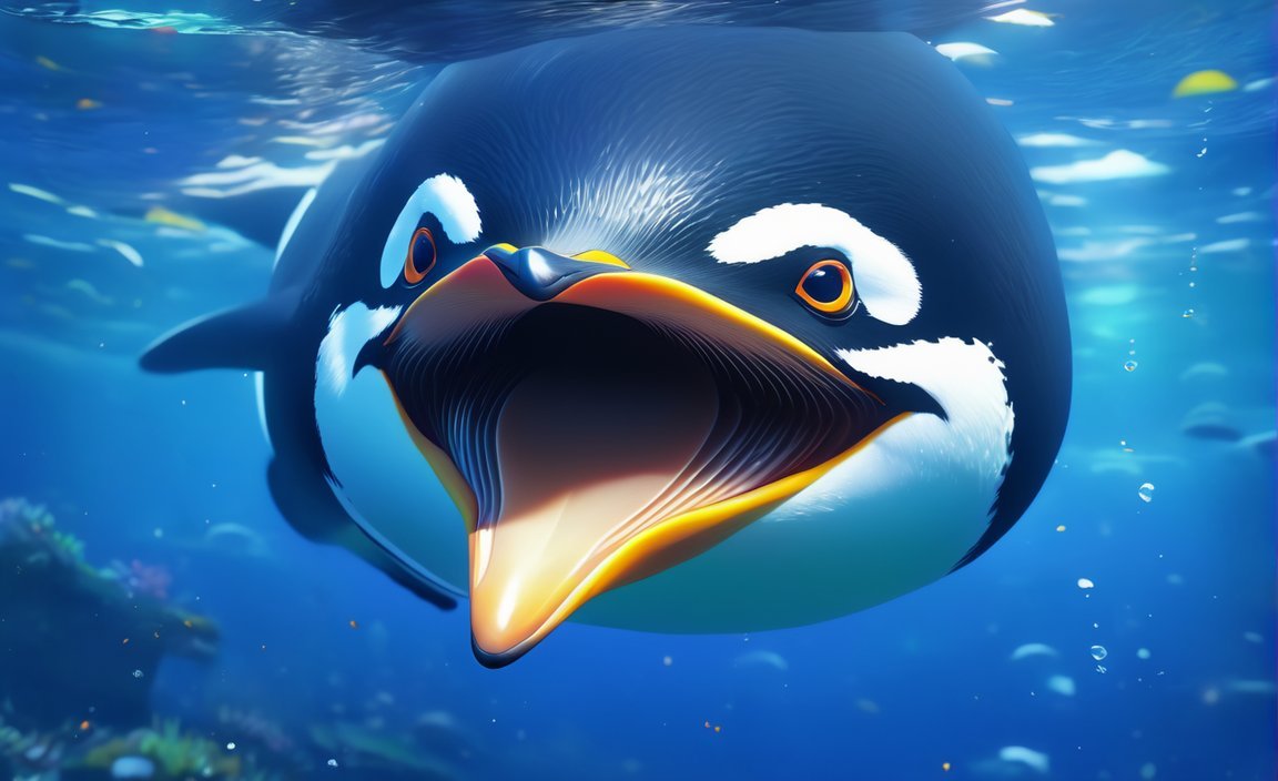 What does a penguin s mouth look like