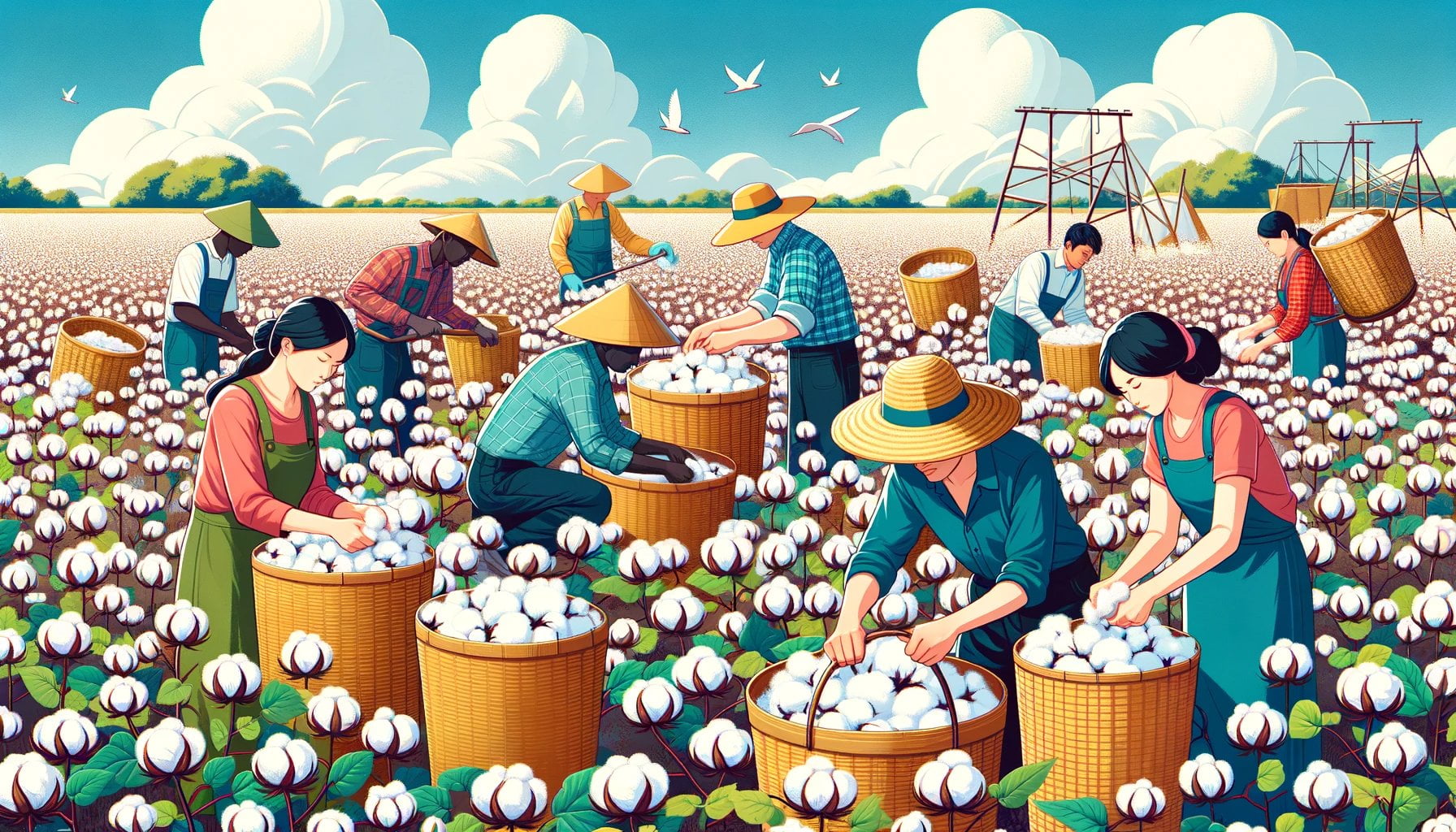 how is cotton harvested