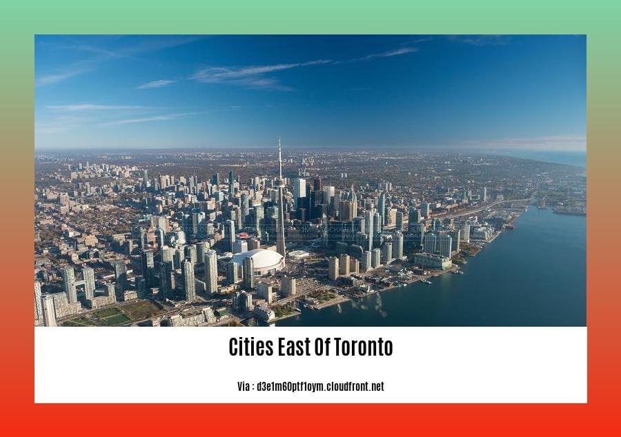 Cities east of Toronto