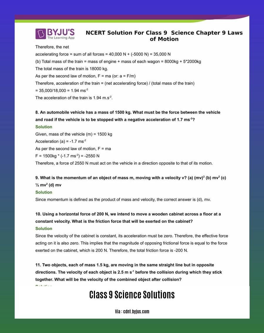 Class 9 science solutions Assamese medium