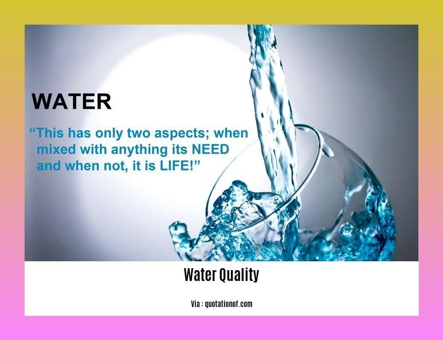 Different types of water quality tests