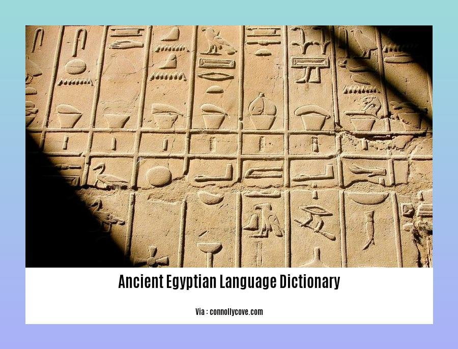 ancient egyptian language dictionary
