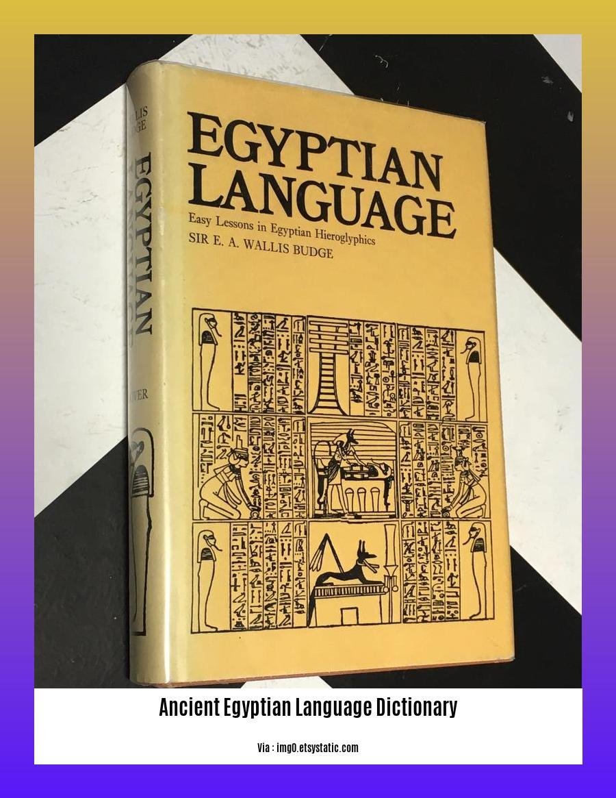 ancient egyptian language dictionary