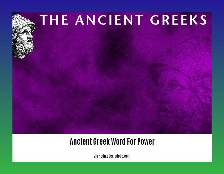 ancient greek word for power