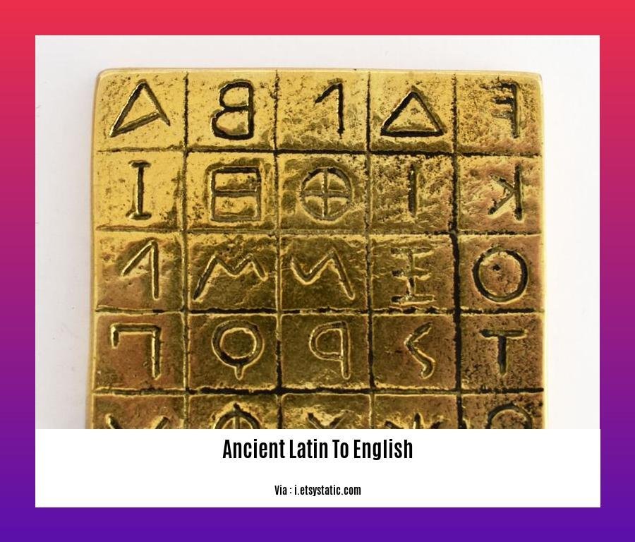 ancient latin to english