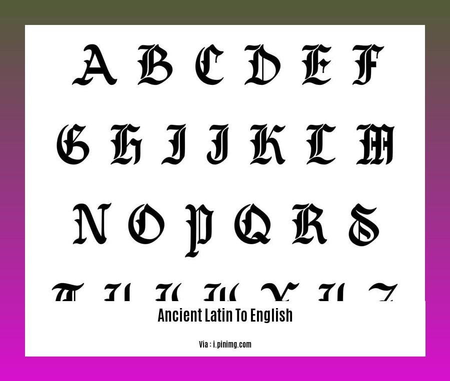 ancient latin to english