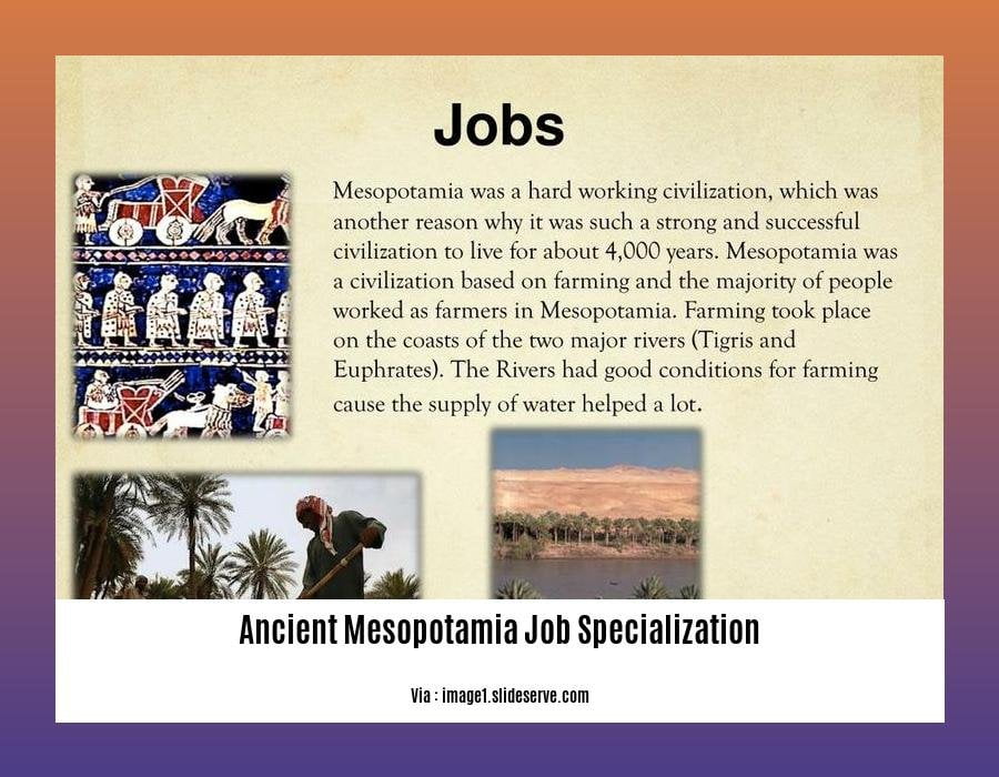 ancient mesopotamia job specialization