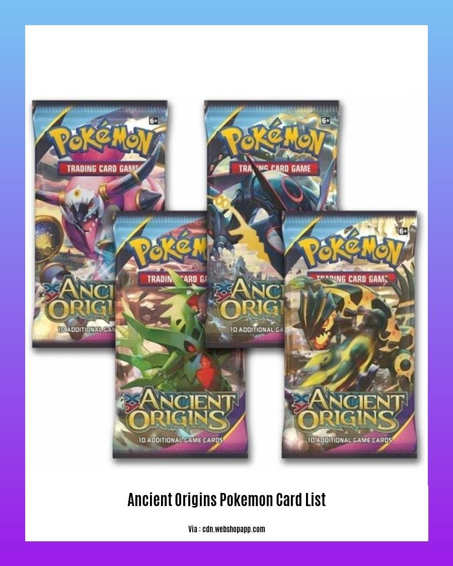 ancient origins pokemon card list