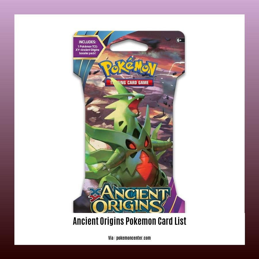 ancient origins pokemon card list