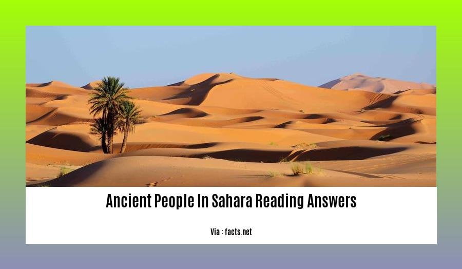 ancient people in sahara reading answers