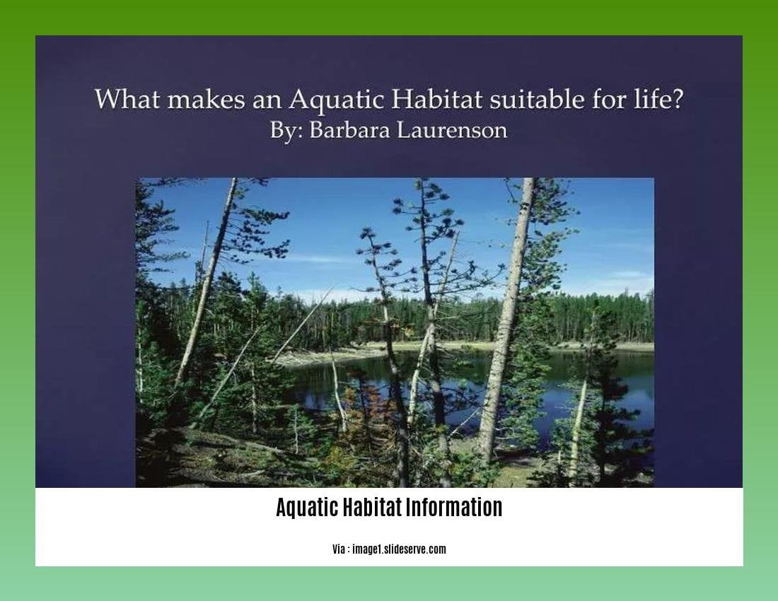 aquatic habitat information