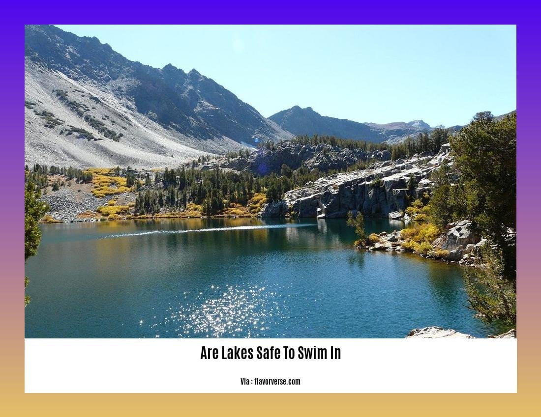 are lakes safe to swim in