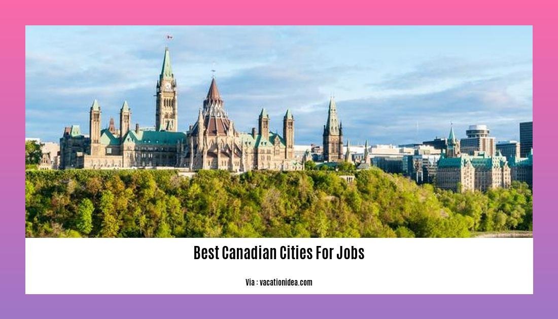 best canadian cities for jobs