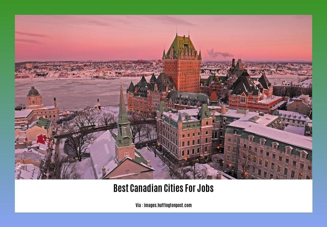 best canadian cities for jobs
