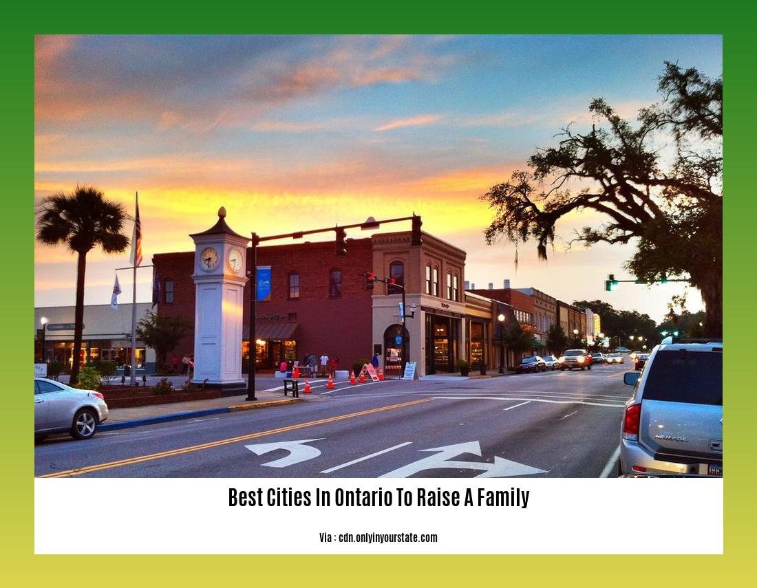 best cities in ontario to raise a family