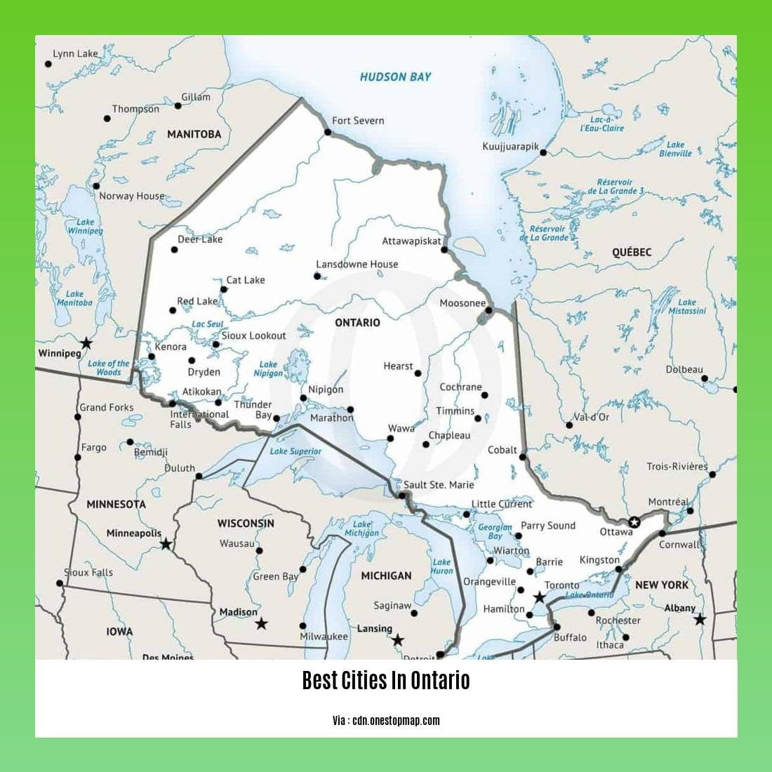 best cities in ontario