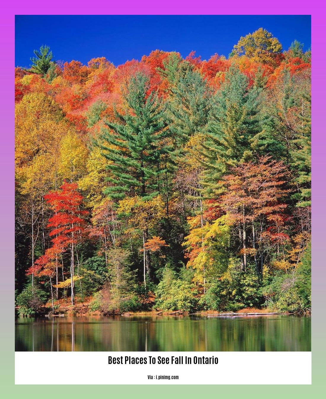 best places to see fall in ontario
