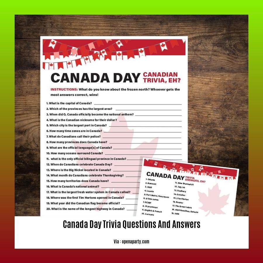 canada day trivia questions and answers 2