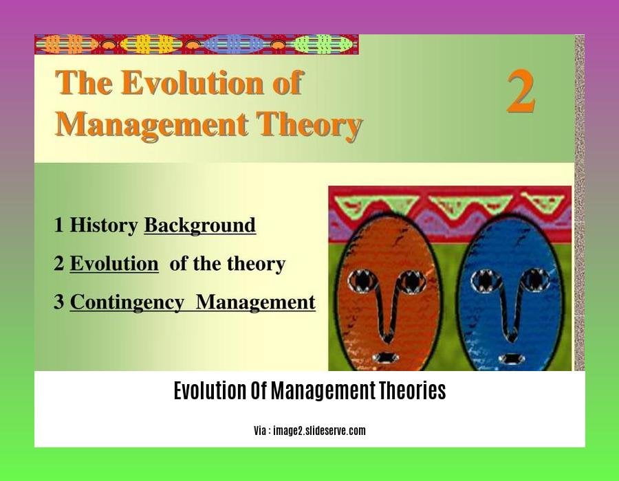 evolution of management theories