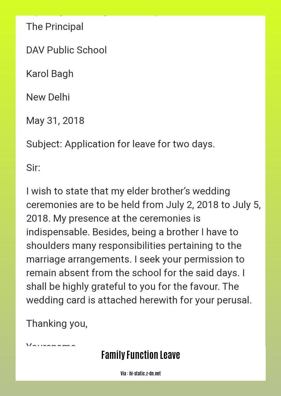 family function leave