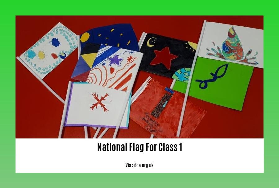 few lines on national flag for class 1 2