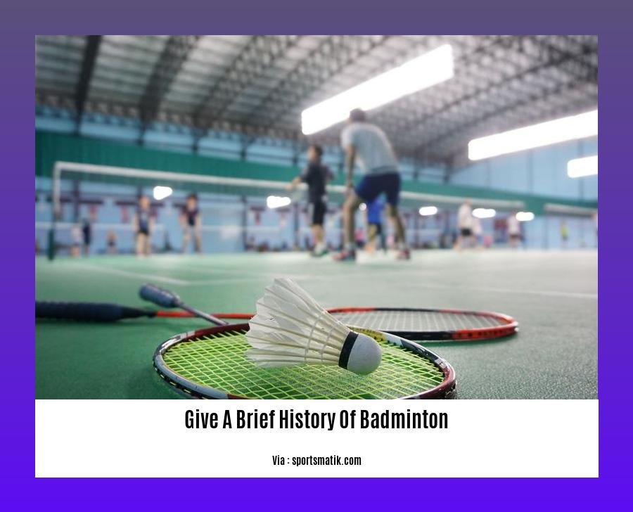 give a brief history of badminton 2
