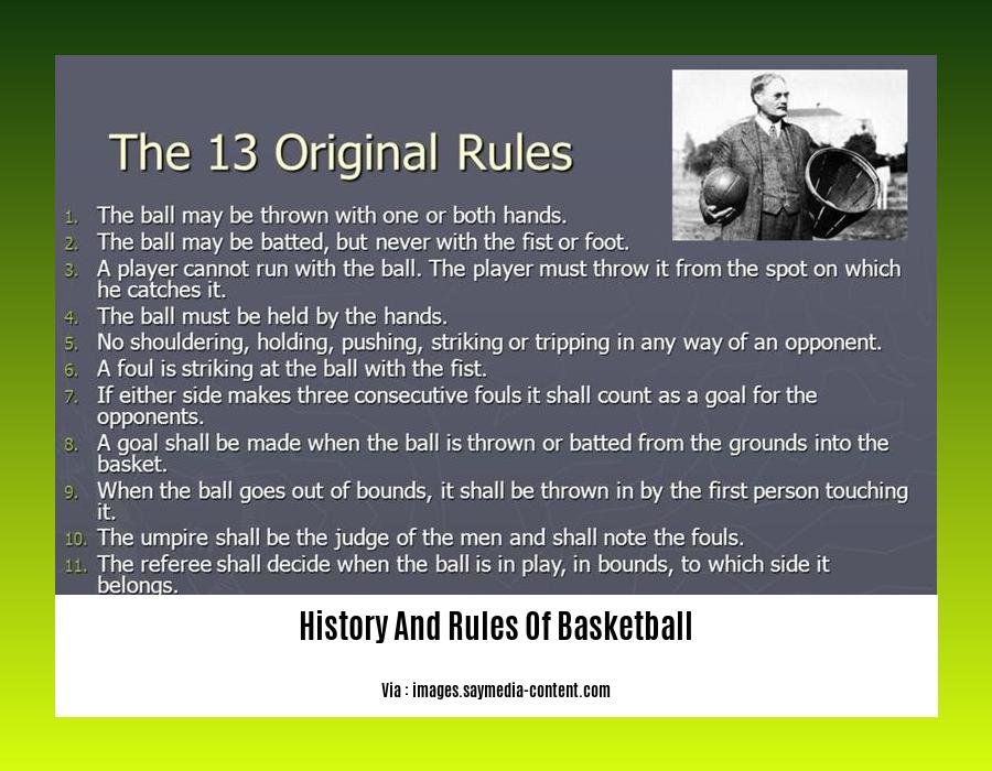 history and rules of basketball