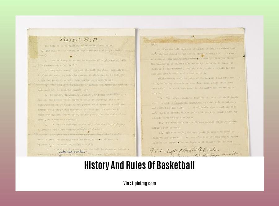 history and rules of basketball 2