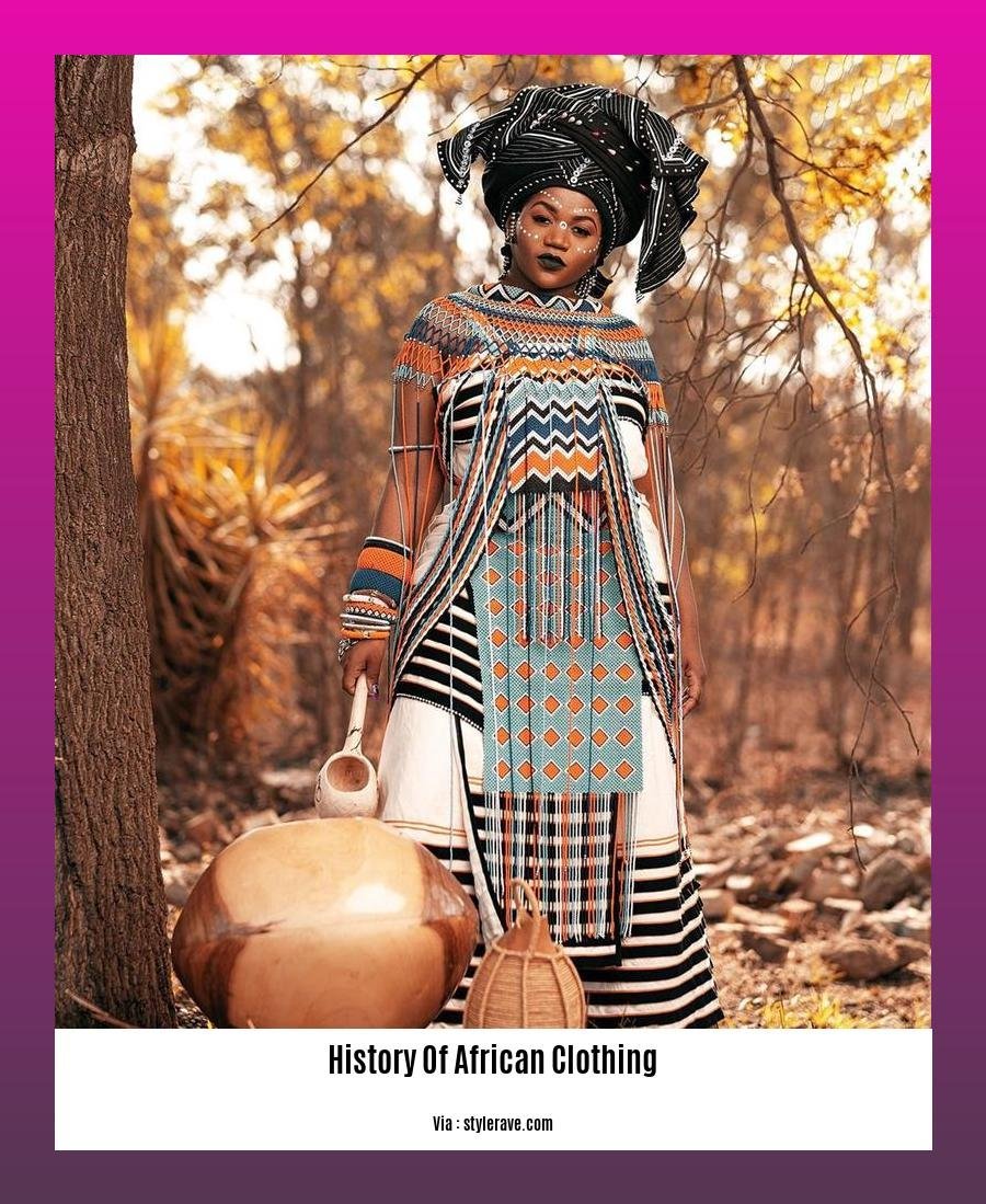 history of african clothing