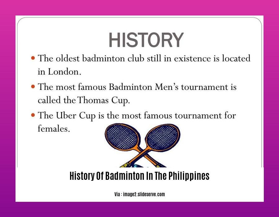 history of badminton in the philippines
