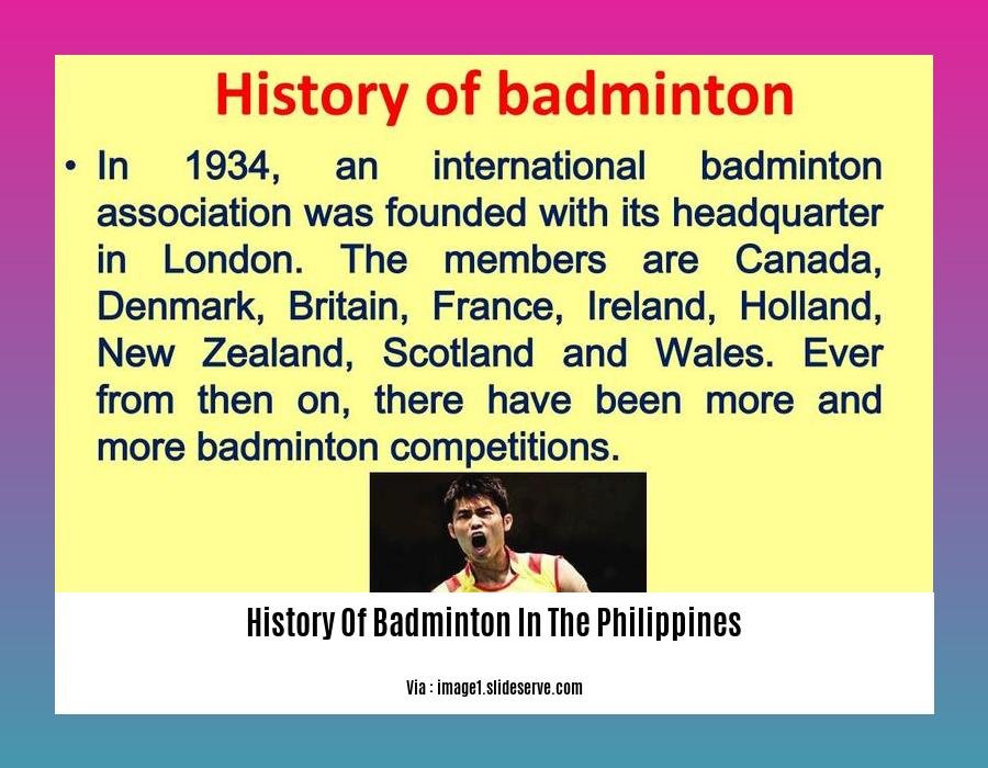 history of badminton in the philippines 2