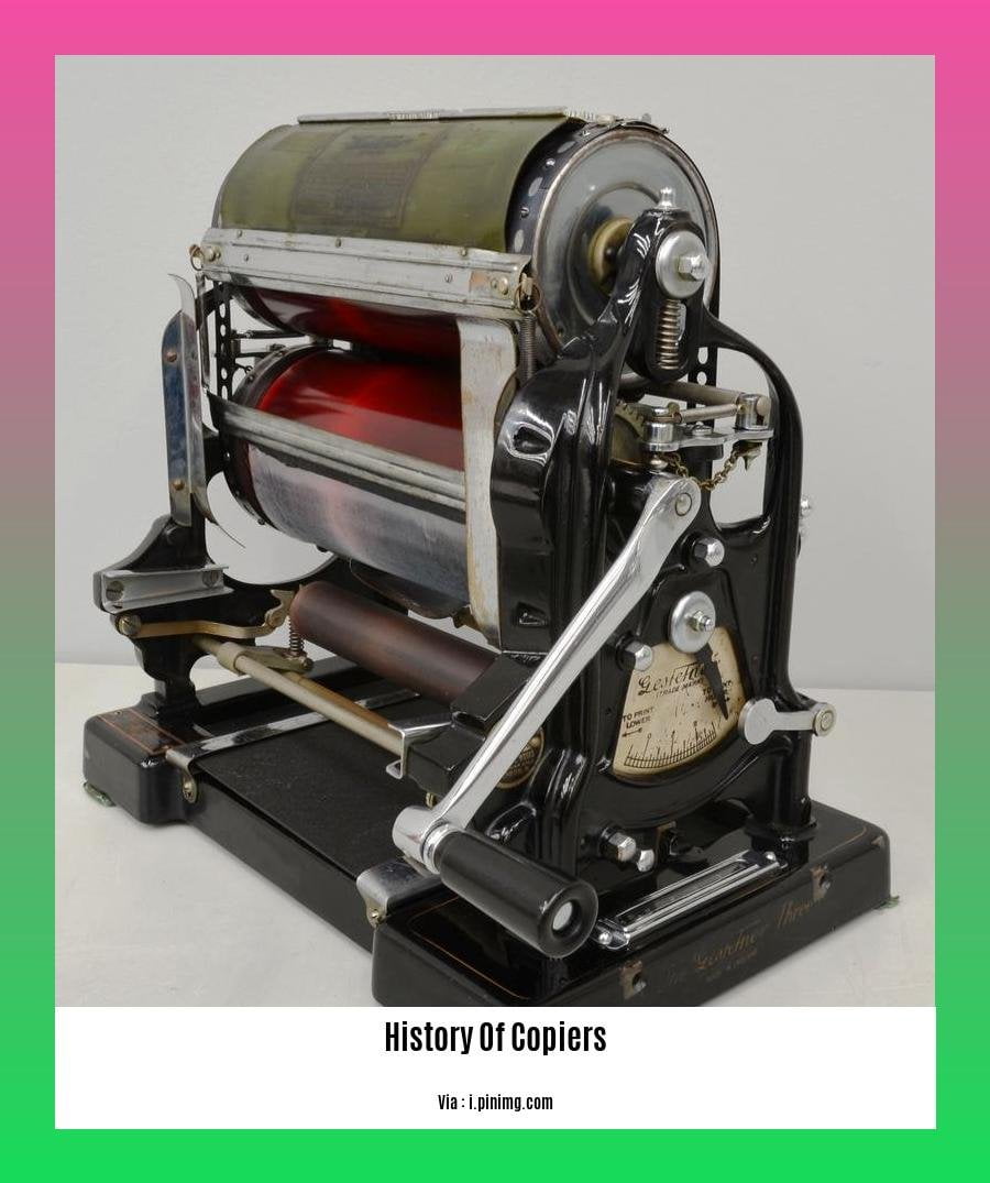 history of copiers