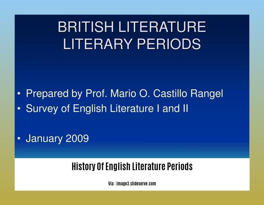 history of english literature periods