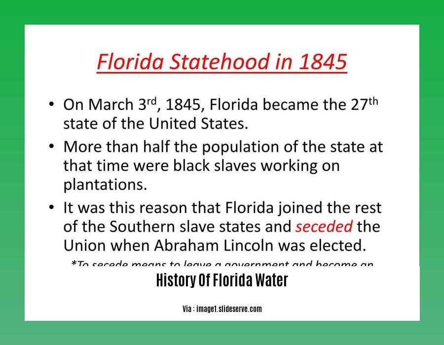 history of florida water