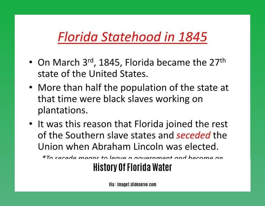 history of florida water