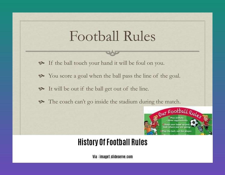 history of football rules