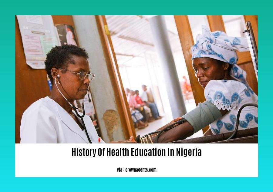 history of health education in nigeria