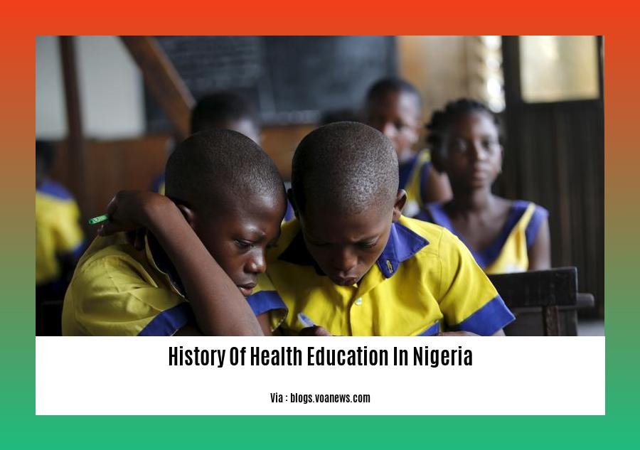 history of health education in nigeria