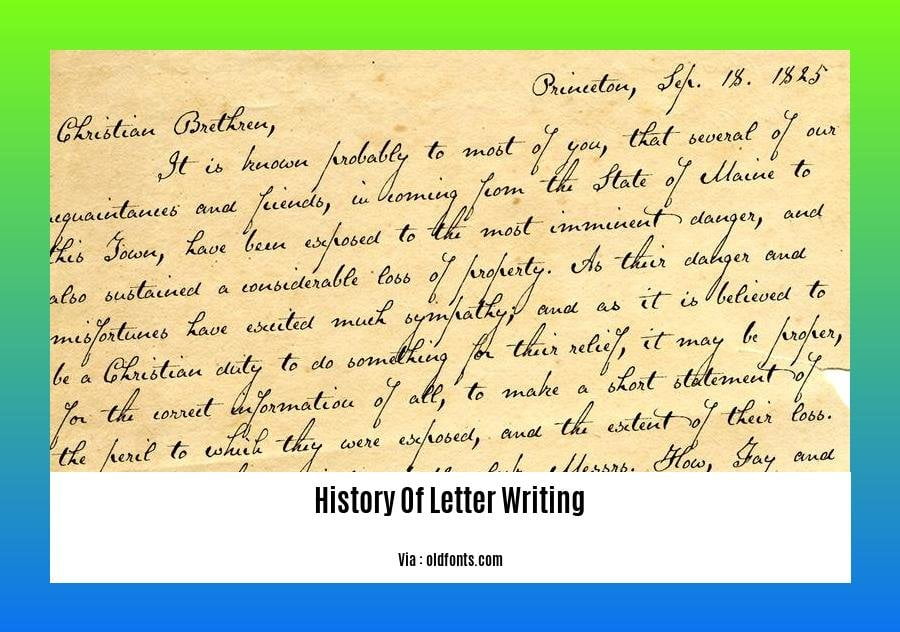 history of letter writing