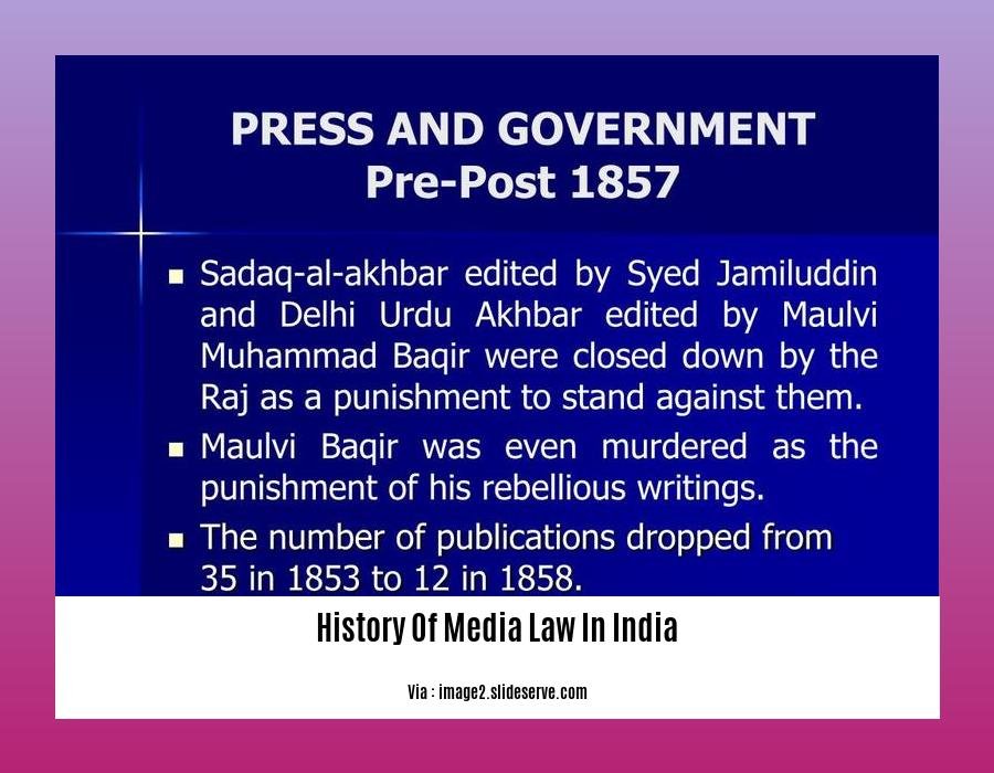 history of media law in india