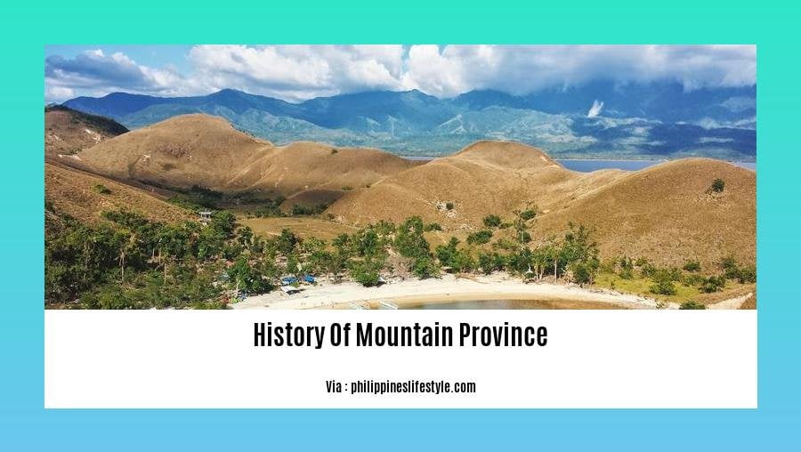 history of mountain province