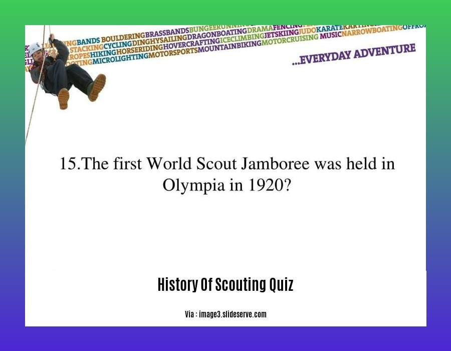 history of scouting quiz